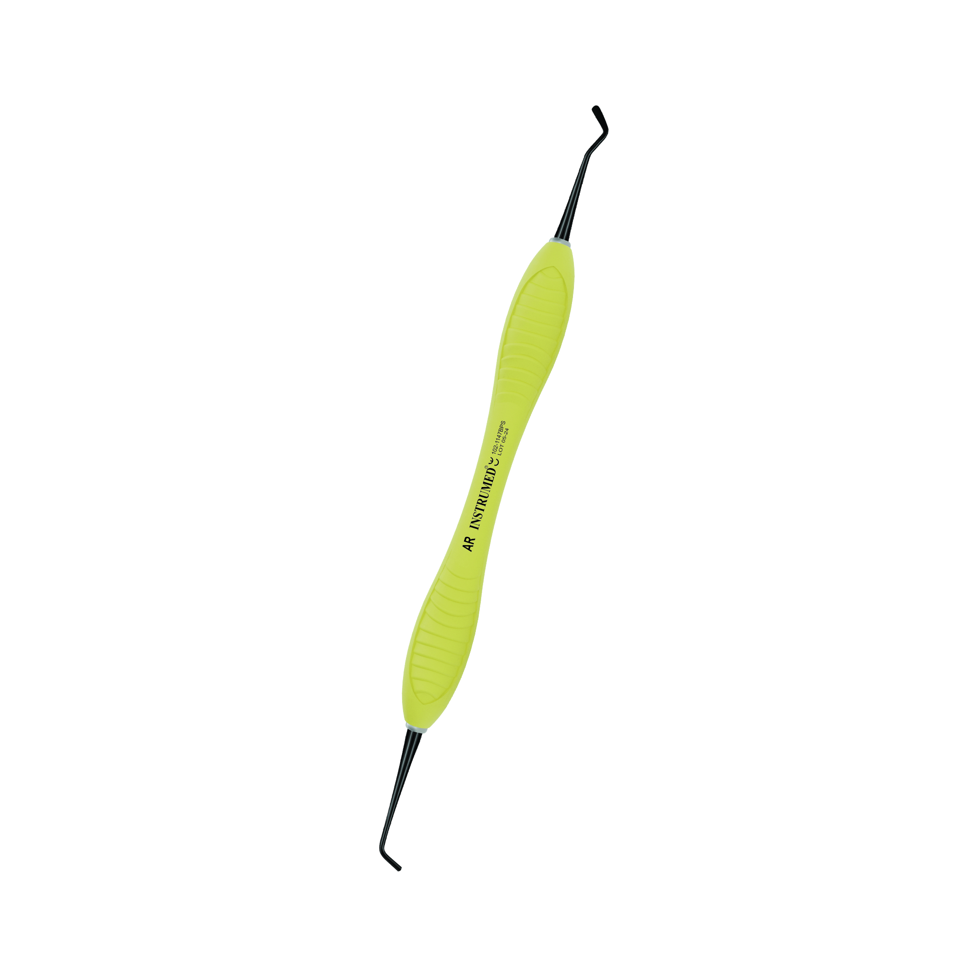 Plastic Instrument AR Premium Titanbeschichtung anterior 1.7 mm / 1.2 mm Griff 12 mm hellgelb