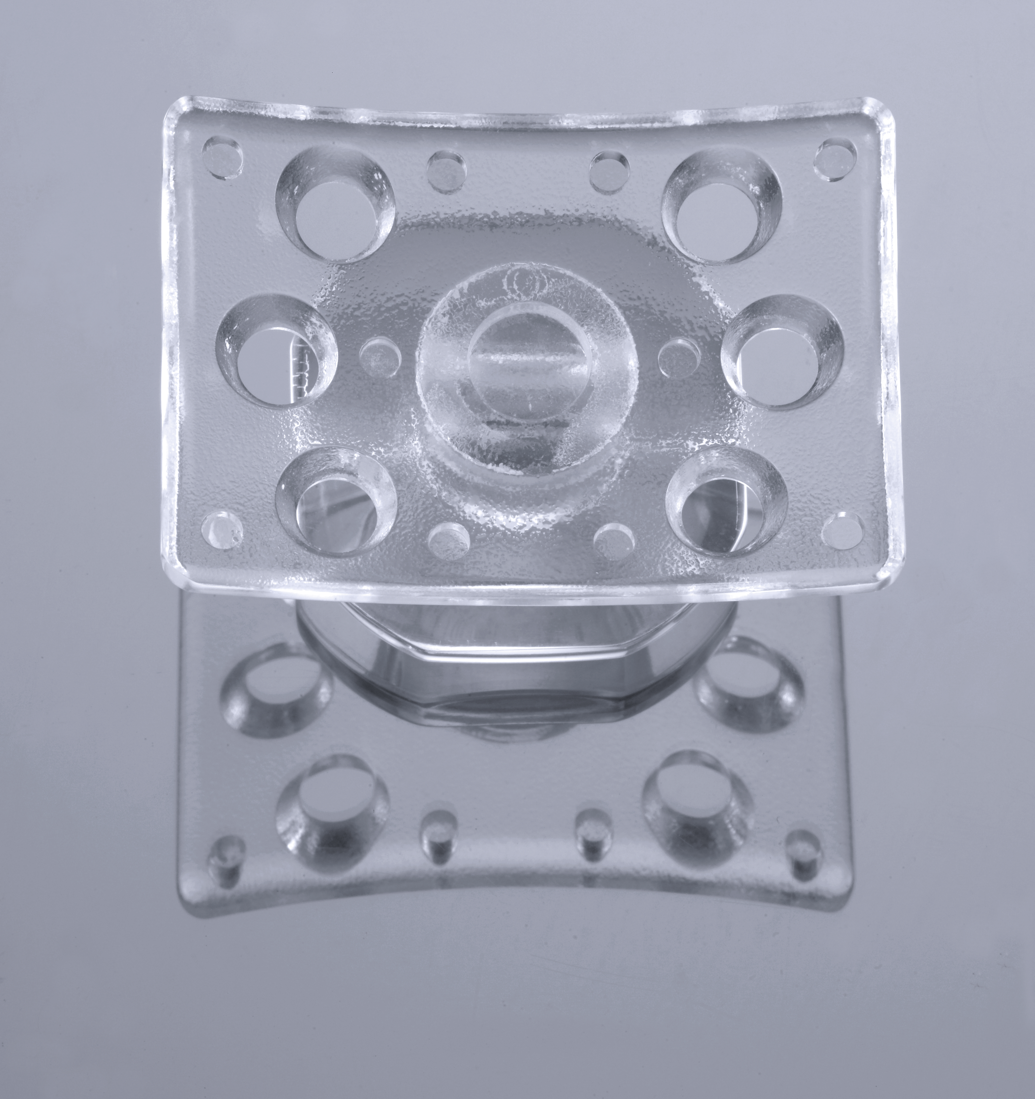 Multi Buttons eckige Basis transparent 10/PK Multi Buttons eckige Basis transparent 10/PK