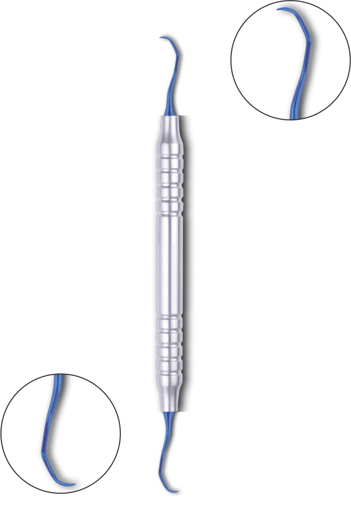 Gracey Kürette 13-14 mit Titanium Plasma (Blue) Coating Hohlgriff 10 mm 175 mm