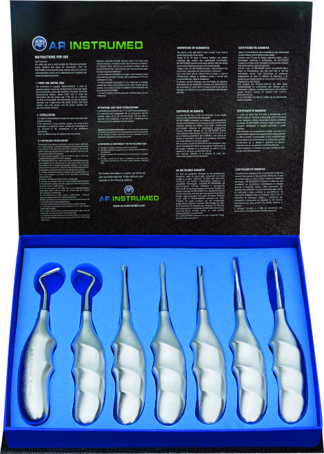 Wurzelheber Set mit anatomischen Griffen 7/PK