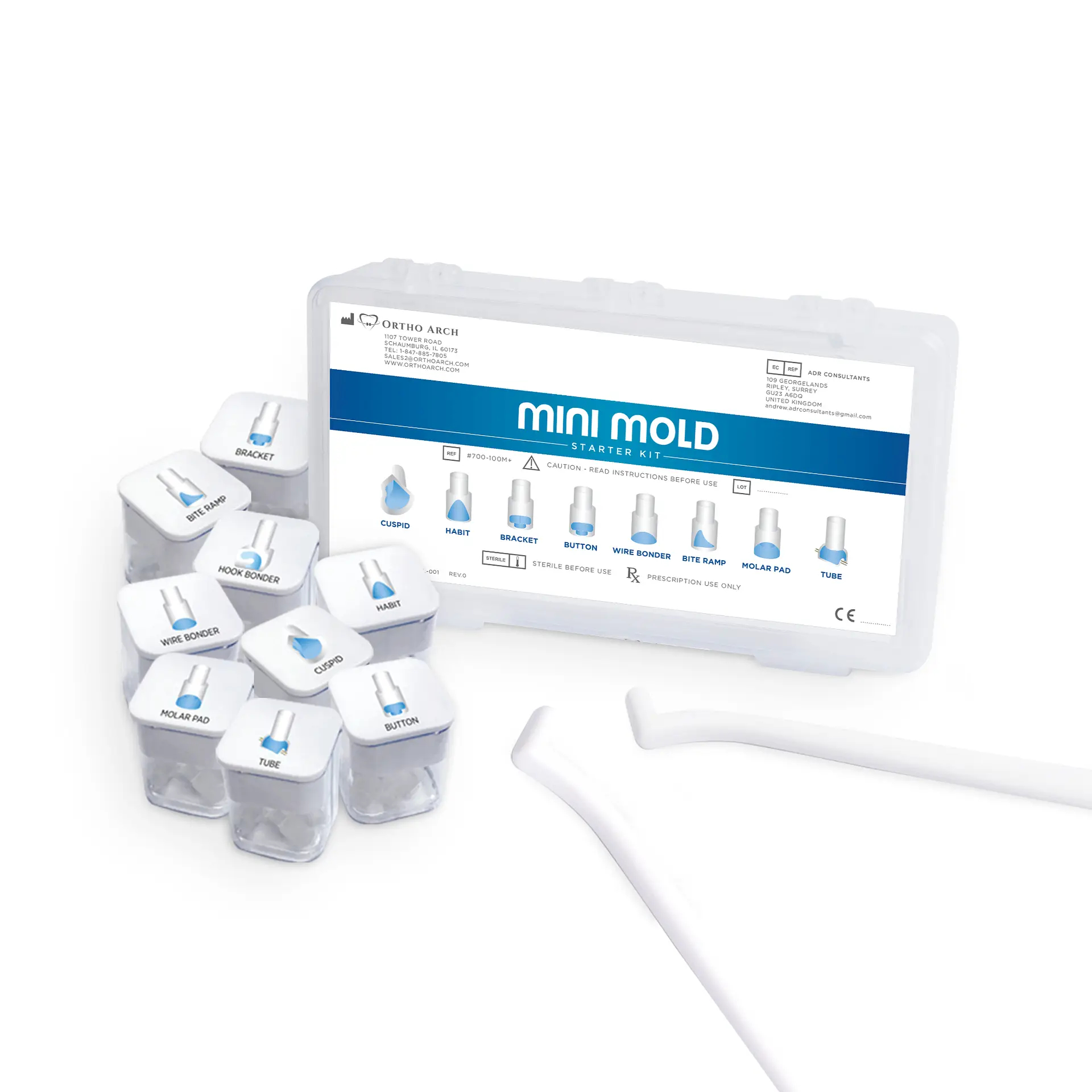 Mini Mold Starter Kit 30 Tips (3 von jeder Sorte) + 2 Griffen Mini Mold Starter Kit 30 Tips (3 von jeder Sorte) + 2 Griffen