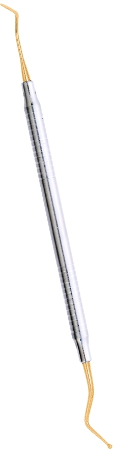 Füllungsinstrument 1.6 mm / 2.5 mm Titan- / Plasma- (Gold) -beschichtung Griff 6 mm