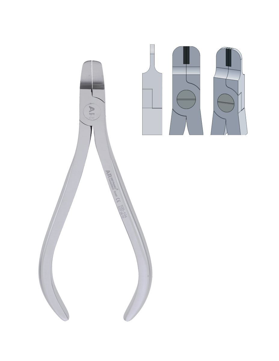 TC Biegezange für rechteckige Drähte schmal 1.3 mm Klingenbreite Drähte bis .028