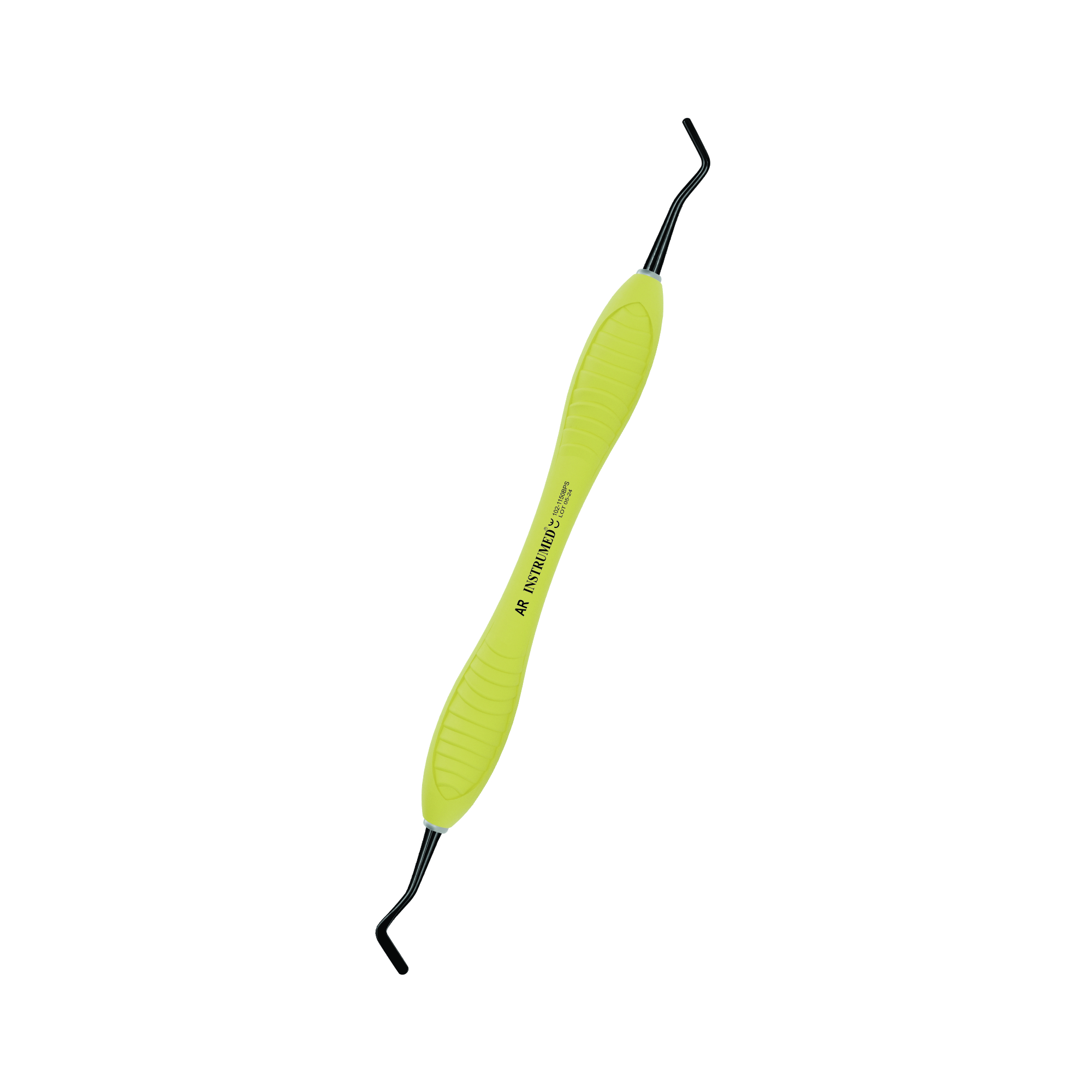 Plastic Instrument AR Premium posterior titaniumbeschichtet 1.5 mm / 2.0 mm Griff 12 mm hellgelb