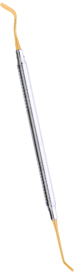 Füllungsinstrument 1.0 mm / 2.0 mm Titan- / Plasma- (Gold) -beschichtung Griff 6 mm