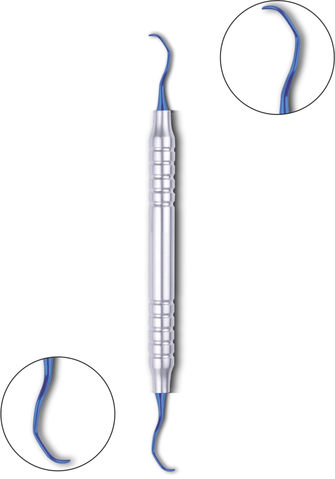 Gracey Kürette 15-16 mit Titanium Plasma (Blue) Coating Hohlgriff 10 mm 175 mm