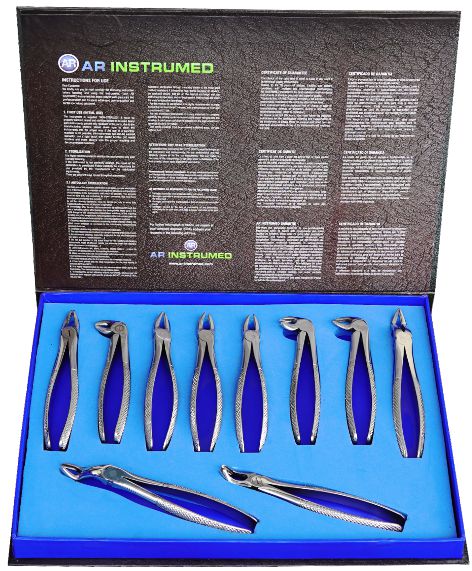 Mikro Zahnzangen Set für Erwachsene geriffelt 10 Teile