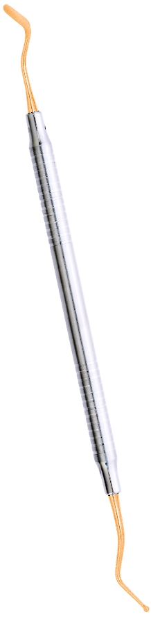 Füllungsinstrument 1.6 mm / 2.5 mm Titan- / Plasma- (Gold) -beschichtung Griff 6 mm