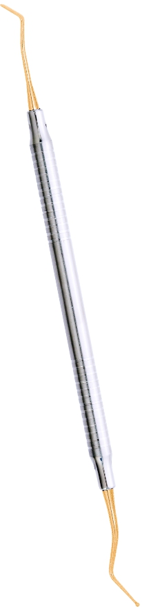 Füllungsinstrument 1.0 mm / 2.0 mm Titan- / Plasma- (Gold) -beschichtung Griff 6 mm