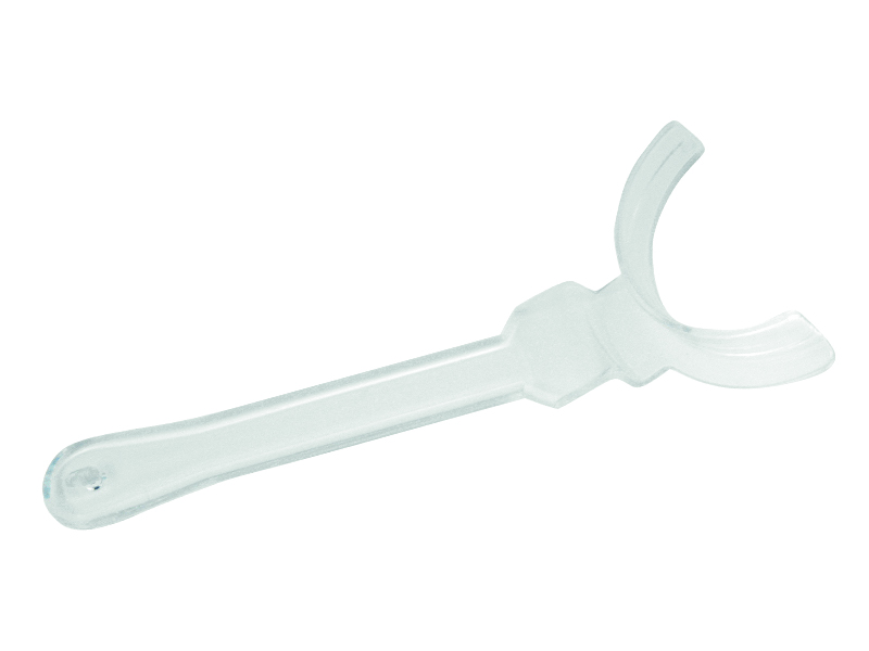 Lip Retractor m. langem Griff klein klar autoklavierbar bei 121°C Lip Retractor m. langem Griff klein klar autoklavierbar bei 121°C