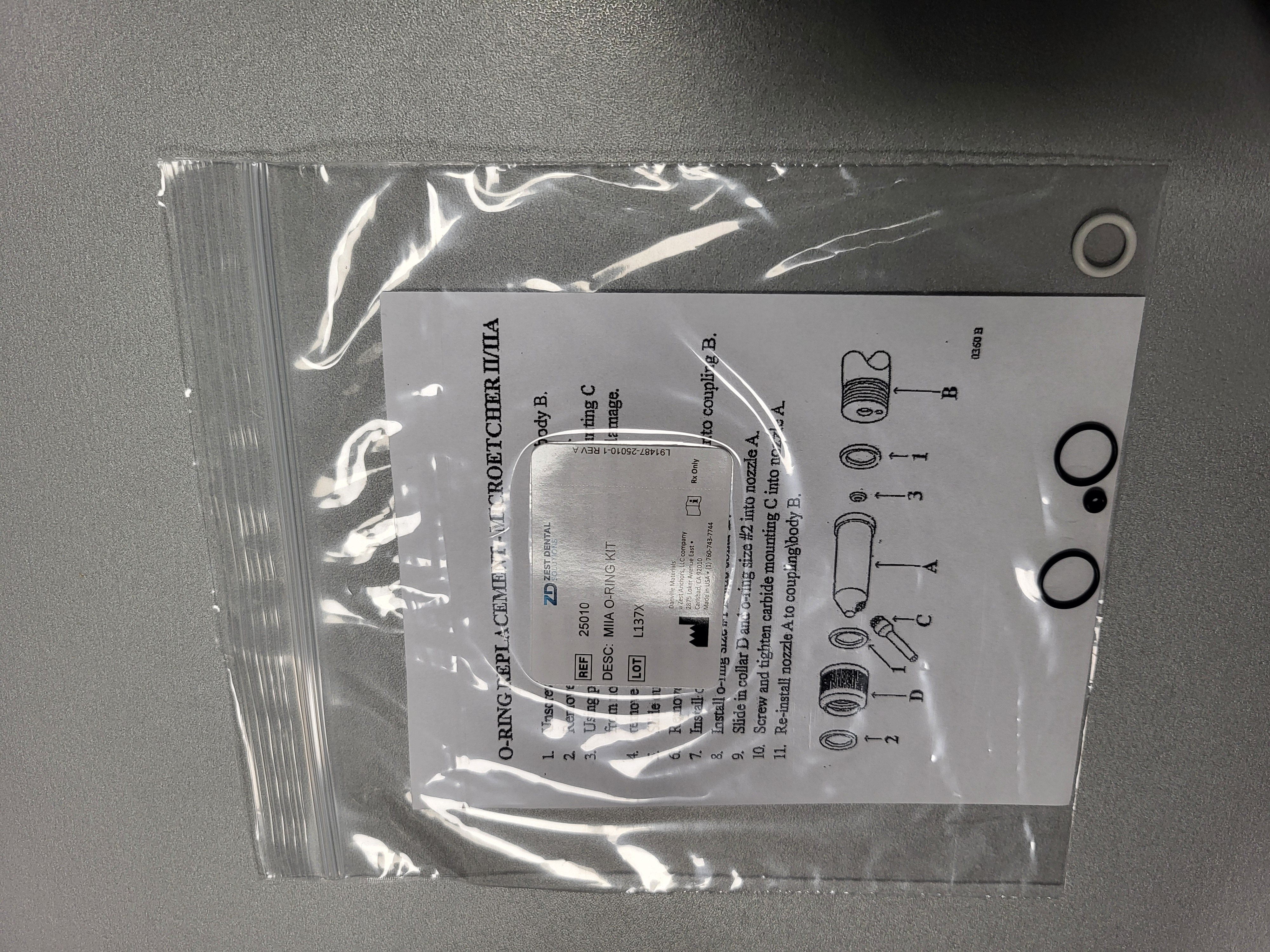 Reparaturkit O-Ring für Microetcher II A Reparaturkit O-Ring für Microetcher II A