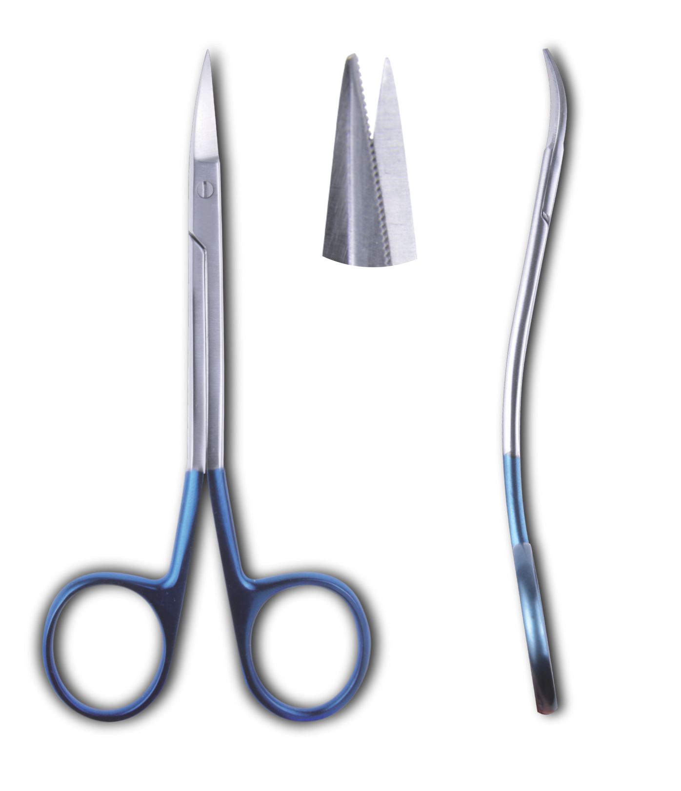 LaGrange Schere gezahnt doppelt gebogen 13.5 cm