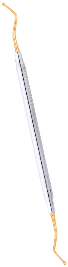 Burnisher 2.0 mm / 2.5 mm Titan- / Plasma- (Gold) -beschichtung Griff 6 mm