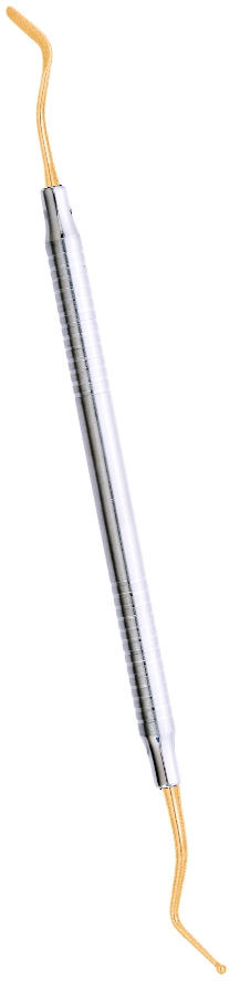 Füllungsinstrument 1.0 mm / 2.0 mm Titan- / Plasma- (Gold) -beschichtung Griff 6 mm