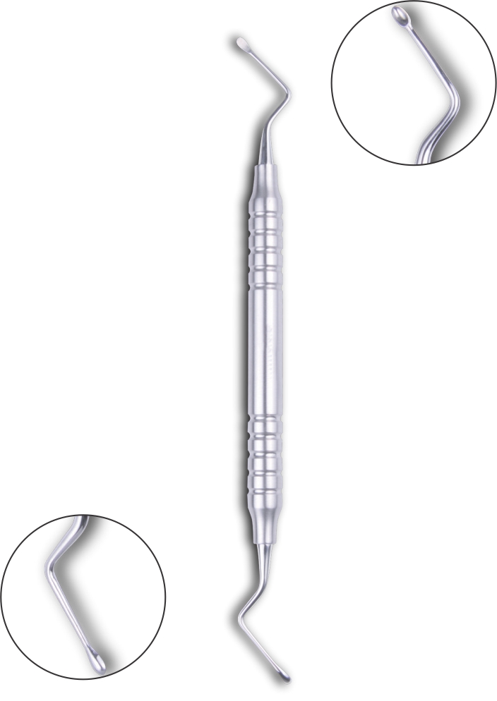 Hemingway Kürette 2.5 mm anatomischer Hohlgriff 10 mm