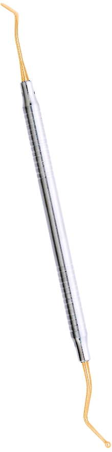 Füllungsinstrument 2.5 mm / 3.2 mm Titan- / Plasma- (Gold) -beschichtung Griff 6 mm