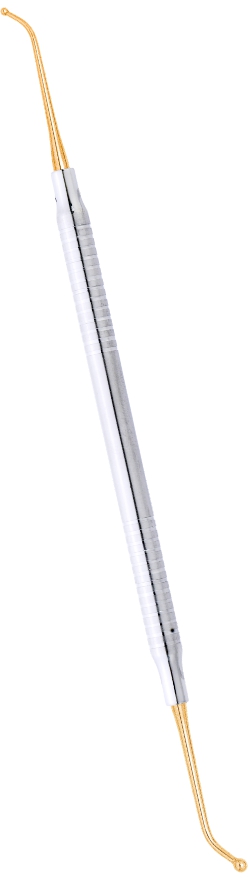 Burnisher 2.0 mm / 2.5 mm Titan- / Plasma- (Gold) -beschichtung Griff 6 mm
