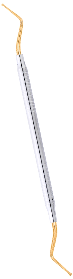 Burnisher 1.4 mm / 1.8 mm Titan- / Plasma- (Gold) -beschichtung Griff 6 mm